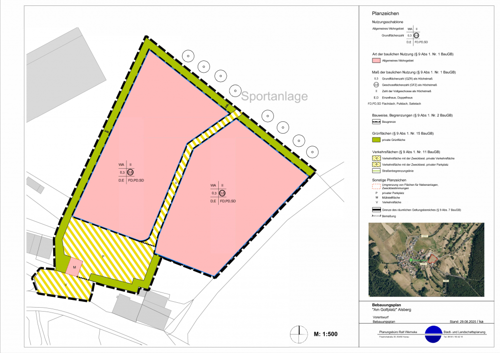 b plan am golfplatz